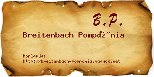 Breitenbach Pompónia névjegykártya